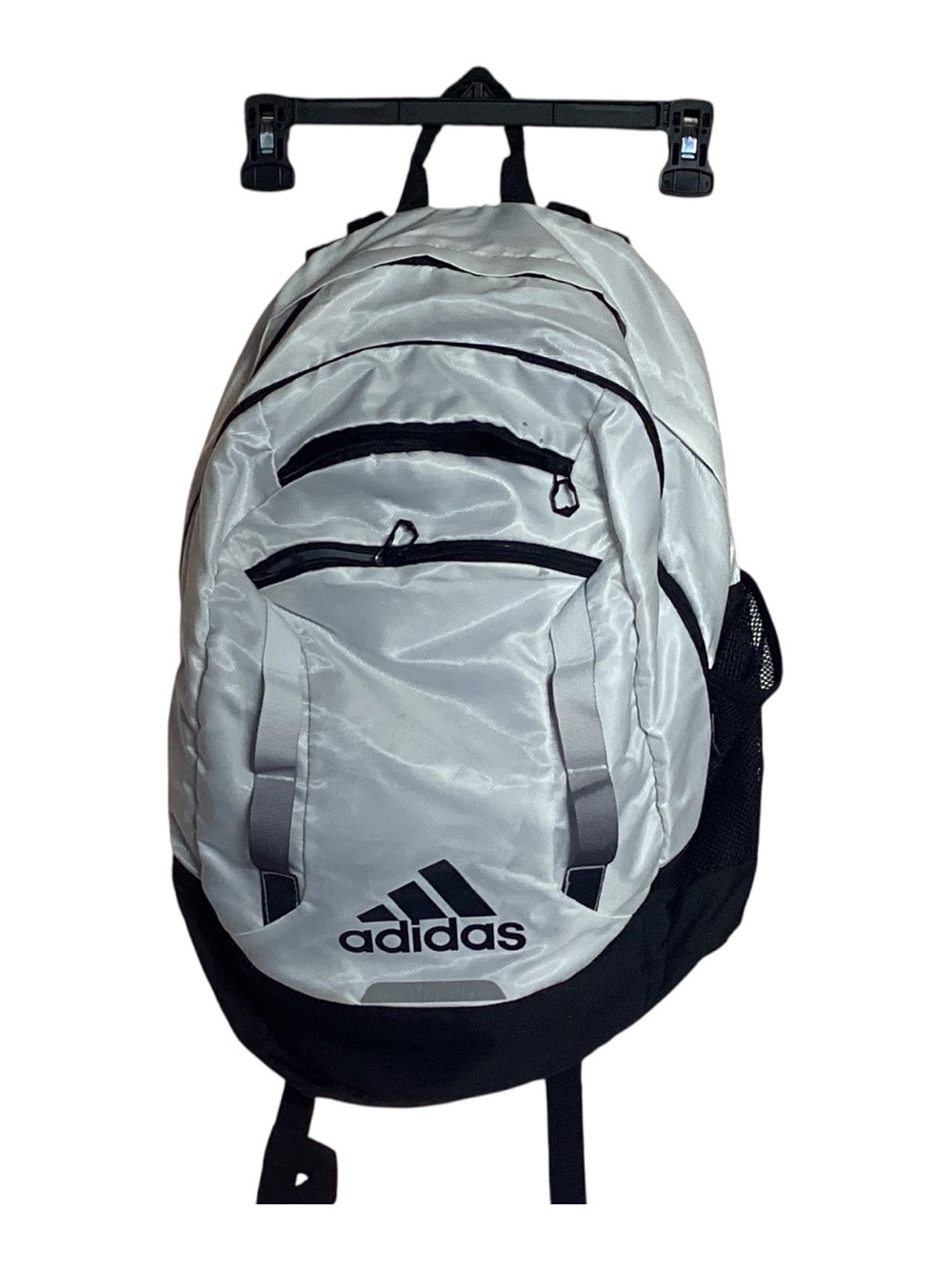 Adidas Silver and Black Backpack